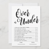 Over of onder eenvoudig Vrijgezellenfeest Kaart (Voorkant)