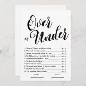 Over of onder eenvoudig Vrijgezellenfeest Kaart (Voorkant / Achterkant)