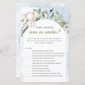 Over of onder Elephant Blue Baby shower Game (Voorkant / Achterkant)