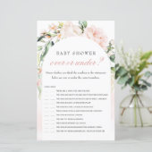Over of onder Elephant Blush Baby shower Game (Staand voorkant)