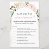 Over of onder Elephant Blush Baby shower Game (Voorkant)