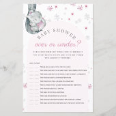 Over of onder Elephant roze Baby shower (Voorkant)