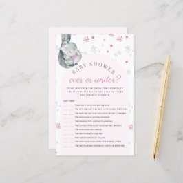 Over of onder Elephant roze Baby shower