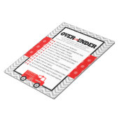 Over of Onder Firetruck Baby shower Game - 40 Pack Notitieblok (Schuin)
