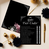 Over of onder Gothic Floral Baby shower Game Kaart