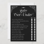 Over of onder Gothic Floral Baby shower Game Kaart (Voorkant)