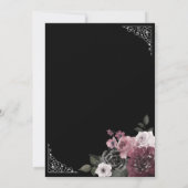 Over of onder Gothic Floral Baby shower Game Kaart (Achterkant)