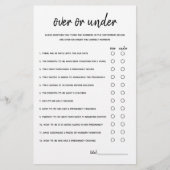 Over of onder het minimalistische Baby shower (Voorkant)