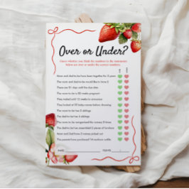 Over of onder het spel | Baby shower spel