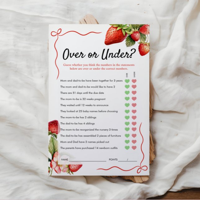 Over of onder het spel | Baby shower spel (Creator heeft geüpload)