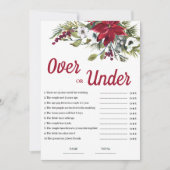 Over of onder Kerst Vrijgezellenfeest Spel Kaart (Voorkant)