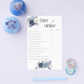 Over of Onder Koppel Shower Spelkaart Flyer (Enkel)