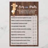 Over of onder Little Cowboy Baby shower Game Card Flyer (Voorkant)