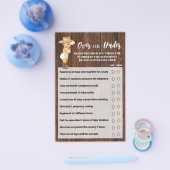 Over of onder Little Cowboy Baby shower Game Card Flyer (Enkel)