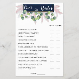 Over of onder Pampas Grass Vrijgezellenfeest Game  Flyer