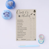 Over of onder | Pen- en inktschoenspelkaart Flyer (Enkel)