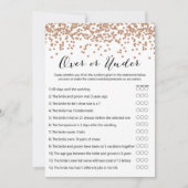 Over of onder Roos Gold Vrijgezellenfeest Game 5x7 Kaart (Voorkant)