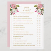 Over of onder Roze Vrijgezellenfeest Kaart (Voorkant / Achterkant)