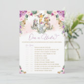 Over of onder Safari Dieren Baby shower Game Kaart (Staand voorkant)