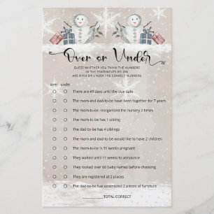 Over of onder Snowman Baby shower