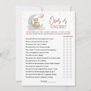 Over of Onder Spel Over de Maan Baby shower Kaart