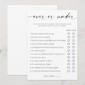 Over of onder Vrijgezellenfeest Programmakaart (Voorkant / Achterkant)