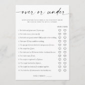 Over of onder Vrijgezellenfeest Programmakaart (Voorkant)