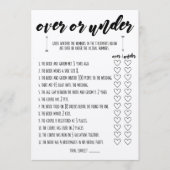 Over of onder Vrijgezellenfeest Programmakaart (Voorkant)