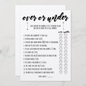 Over of onder Vrijgezellenfeest Programmakaart (Voorkant / Achterkant)