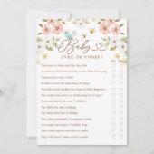 Over of onder Woodland Beer Baby shower Game Kaart (Voorkant)