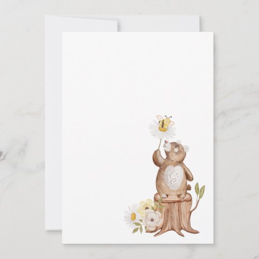 Over of onder Woodland Beer Baby shower Game Kaart (Achterkant)