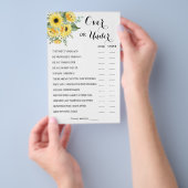 Over of onder zonnebloemen — Couplesjes — speelgoe Flyer (Hand)