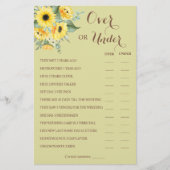 Over of onder zonnebloemen — Couplesjes — speelgoe Flyer (Voorkant)