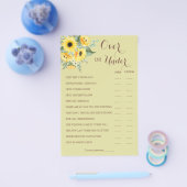 Over of onder zonnebloemen — Couplesjes — speelgoe Flyer (Enkel)