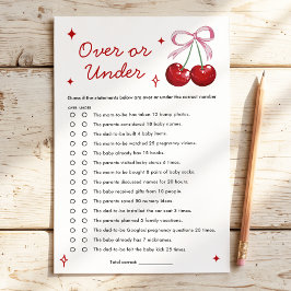 Over of Under Kers op de Top Boog Baby Shower Spel