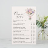 Over of Under Off de markt Vrijgezellenfeest spel (Staand voorkant)