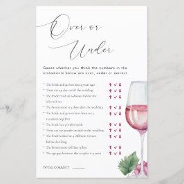 Over of Under Vino voor Vows Vrijgezellenfeest Gam