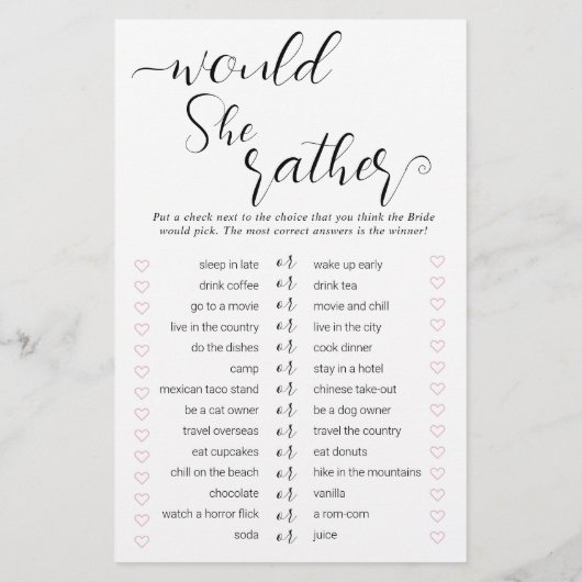 Over of Under & Zou Ze Liever Douchen Spelletjes 2 Flyer (Achterkant)