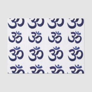 Over Ohm Symbool Teken Yoga Meditatie Zen Patroon Tissuepapier