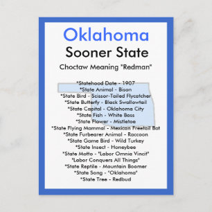 Over Oklahoma Briefkaart
