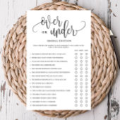 Over Onder Vrijgezellenfeest bewerkbare Paper Game Flyer