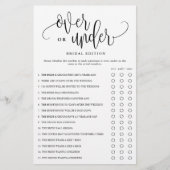 Over Onder Vrijgezellenfeest bewerkbare Paper Game Flyer (Voorkant)