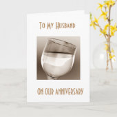 OVER ONS JUBILEUM "CHEERS TO US HUSBAND" KAART (Gele Bloem)