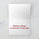 OVER ONS MIND EN IN ONZE HARTEN ***MERRY CHRISTMAS FEESTDAGEN KAART (Binnen)