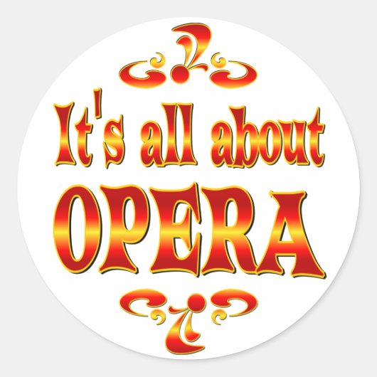 OVER OPERA RONDE STICKER (Voorkant)