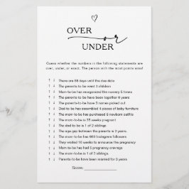 Over or Under Baby Game