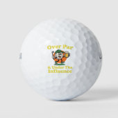 Over Par en Onder de Invloed Golf Drinken Golfballen (Voorkant)
