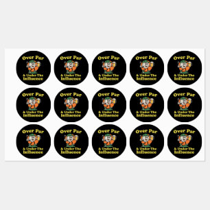 Over Par en Onder Invloed Golf Drinken Labels