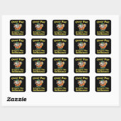 Over Par en Onder Invloed Golf Drinken  Vierkante Sticker (Vel)