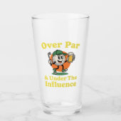 Over Par en onder invloed golfdrinken  Glas (Voorkant)